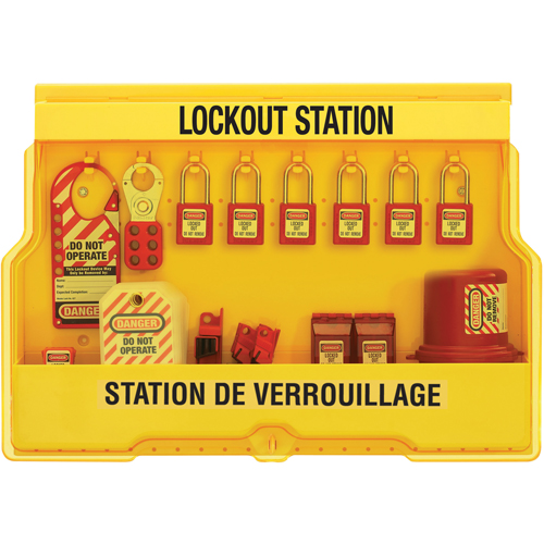 Electrical Focus Lockout Stations, Thermoplastic Padlocks, 16 Padlock Capacity, Padlocks Included Distribution Jean Lapalme