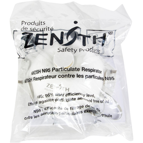 Respîrateur contre les particules - Emballage pour machine distributrice, N95, Certifi&eacute; NIOSH, Moyen/grand Distribution Jean Lapalme