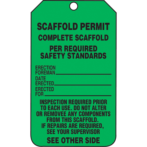&eacute;tiquettes de s&eacute;curit&eacute; d'inspection et de contr&ocirc;le de l'&eacute;tat de l'&eacute;quipement, Papier cartonn&eacute;, 3-1/8" la x 5-7/8" h, Anglais Distribution Jean Lapalme