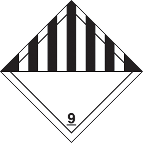 TDG Shipping Labels, Class 9, Miscellaneous Dangerous Goods, Paper Distribution Jean Lapalme