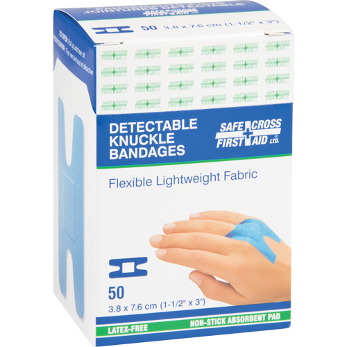 Bandages, Jointures, 3", Tissu d&eacute;tectable, St&eacute;rile Distribution Jean Lapalme