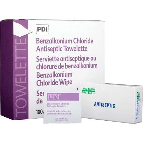 Lingettes antiseptiques au chlorure de benzalkonium, Serviette, Antiseptique Distribution Jean Lapalme