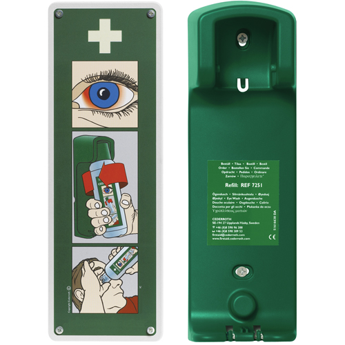 Support mural pour solution ophtalmique Cederroth Distribution Jean Lapalme
