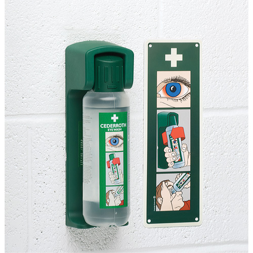 Support mural pour solution ophtalmique Cederroth Distribution Jean Lapalme
