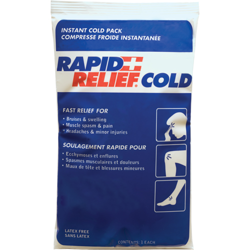 Rapid Relief&reg; Instant Chill Pack, Cold, Single Use, 9" x 6" Distribution Jean Lapalme