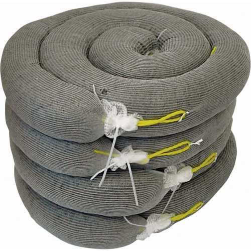 Barrage absorbant de premi&egrave;re qualit&eacute;, Universel, 10' lo x 5" la, Absorption 35 gal., 4 /pqt Distribution Jean Lapalme