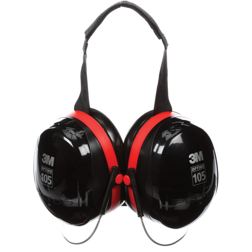 Serres-t&ecirc;tes de s&eacute;rie Peltor Optime 105, Cordon cervical, 29 NRR dB Distribution Jean Lapalme