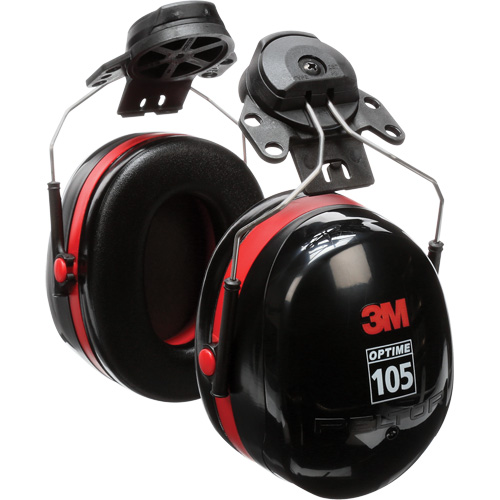 Serres-t&ecirc;tes de s&eacute;rie Peltor Optime 105, Fixation pour casque, 27 NRR dB Distribution Jean Lapalme