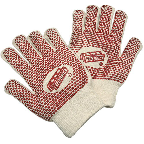 Gants r&eacute;versibles en tissu &eacute;ponge Red Brick, Coton, Deux c&ocirc;t&eacute;s, Calibre 10, Grand Distribution Jean Lapalme