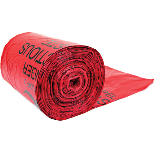 Hazardous Waste Bags, Bio-Hazard, 24" L x 33" W, 56.8 L (15 Gal.) Capacity Distribution Jean Lapalme