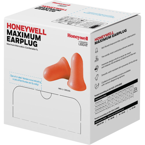 Howard Leight Maximum Foam Earplugs, Bulk - Polybag Distribution Jean Lapalme