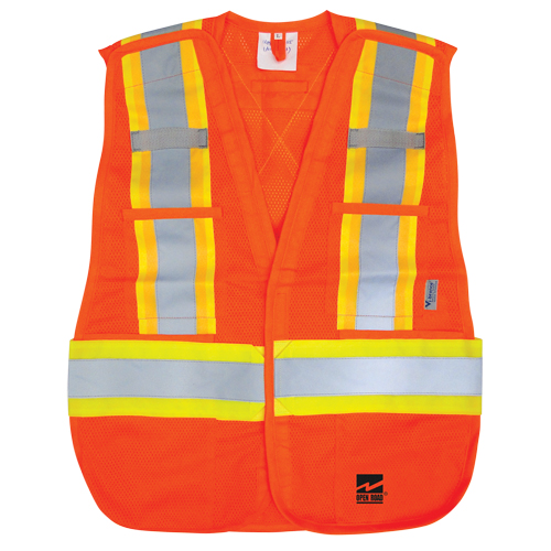 Open Road&reg; Tear Away Vest , High Visibility Orange, Polyester Distribution Jean Lapalme