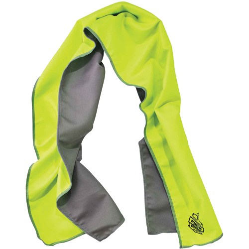 Serviette de refroidissement en microfibre Chill-Its 6602MF, Lime haute visibilit&eacute; Distribution Jean Lapalme