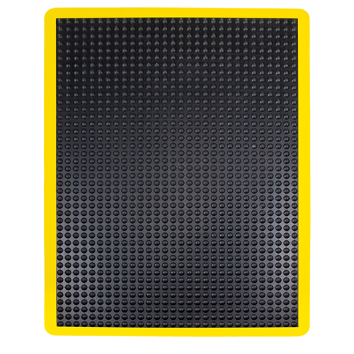 Tapis antifatigue en d&ocirc;me, &agrave; bulles, 3' x 4' x 1/2", Noir, Caoutchouc Distribution Jean Lapalme
