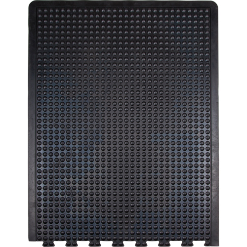 Tapis antifatigue en d&ocirc;me, &agrave; bulles, 3' x 4' x 1/2", Noir, Caoutchouc Distribution Jean Lapalme