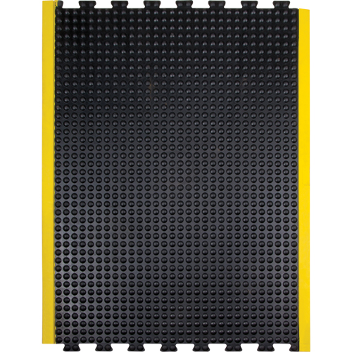 Anti-Fatigue Dome Matting, Bubbled, 3' x 4' x 1/2", Black, Rubber Distribution Jean Lapalme