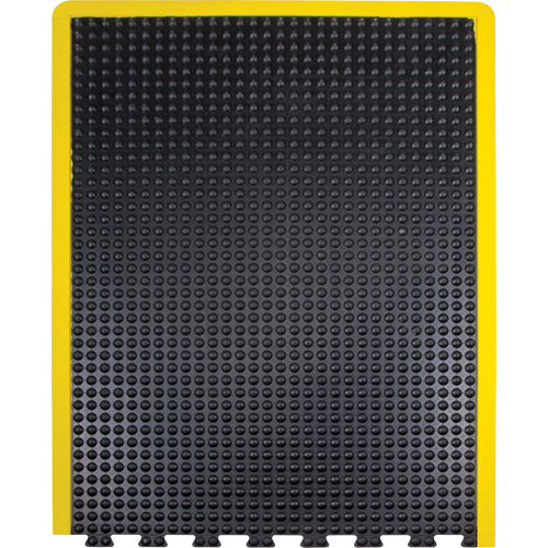 Tapis antifatigue en d&ocirc;me, &agrave; bulles, 3' x 4' x 1/2", Noir, Caoutchouc Distribution Jean Lapalme