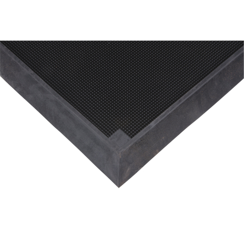 Tapis pour l'assainissement des chaussures, Caoutchouc, 2-2/3' la x 3-1/4' lo x 2-1/2" &eacute;pais, Noir Distribution Jean Lapalme