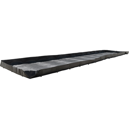 Berme pour r&eacute;servoir de fracturation, Capacit&eacute; 3740 gal. US, 50' la x 10' lo x 12" h, Support en L Distribution Jean Lapalme