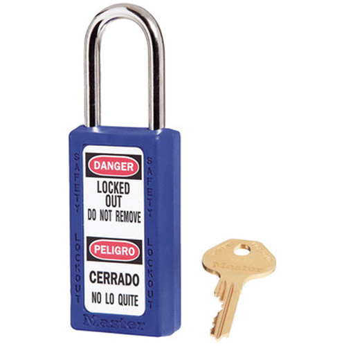 Cadenas de s&eacute;curit&eacute; Zenex 411, Bleu, Cl&eacute;s identiques, Thermoplastique, Largeur de 1-1/2" Distribution Jean Lapalme