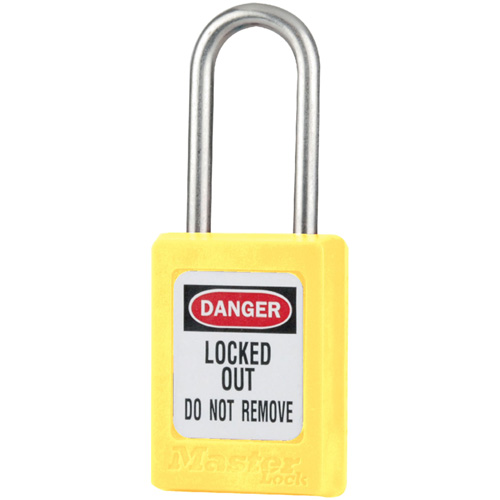 Cadenas de s&eacute;curit&eacute; S31 Zenex, Jaune, Cl&eacute;s identiques, Thermoplastique, Largeur de 1-3/8" Distribution Jean Lapalme