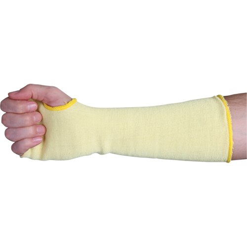 Manches &agrave; doubles couches de tissu r&eacute;sistant &agrave; la coupure, Kevlar, 22", ANSI/ISEA 105 niveau 3, Jaune Distribution Jean Lapalme
