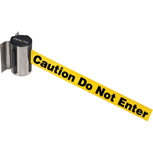 Barri&egrave;re &agrave; fixation murale, Acier, Fixation par vis, 7', Ruban Jaune Distribution Jean Lapalme