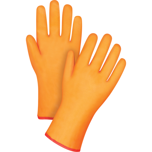 Winter-Lined Chemical-Resistant Gloves, Size Large/9, 12" L, PVC, Foam Fleece Inner Lining, Winter Weight Distribution Jean Lapalme
