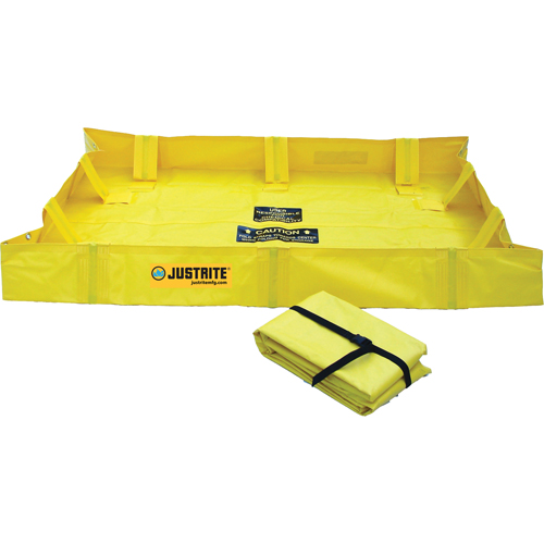 Berme de confinement Lite QuickBerm , Capacit&eacute; 79 gal., 4' la x 4' lo x 8" h, Support &agrave; encliqueter Distribution Jean Lapalme