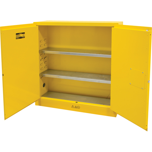 Flammable Storage Cabinet, 24 gal., 2 Door, 43" W x 44" H x 12" D Distribution Jean Lapalme