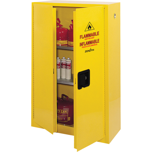 Armoire pour produits inflammables, 45 gal., 2 Porte(s), 43" La x 65" h x 18" p Distribution Jean Lapalme