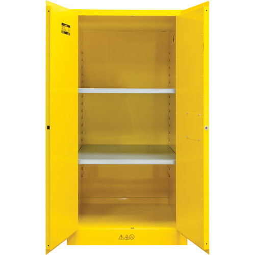 Flammable Storage Cabinet, 60 gal., 2 Door, 34" W x 65" H x 34" D Distribution Jean Lapalme
