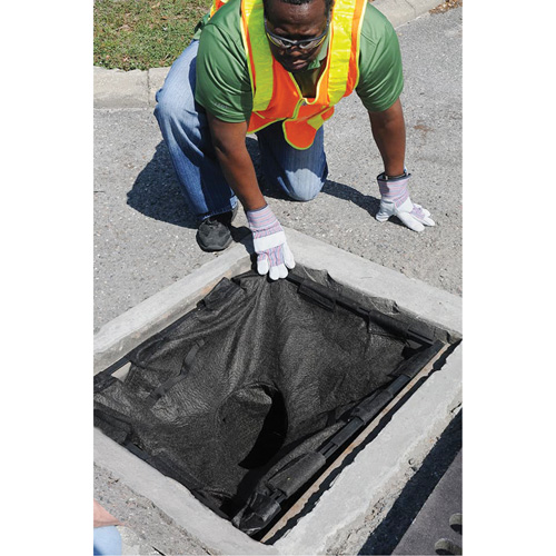 Square Ultra-Drain Guard&reg; Catch Basin Insert with Overflow Port, Oil & Sediment, 16" - 28" L x 20" - 36" W Distribution Jean Lapalme