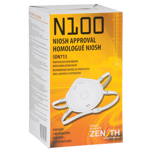 Respirateur contre les particules, N100, Certifi&eacute; NIOSH, Moyen/grand Distribution Jean Lapalme