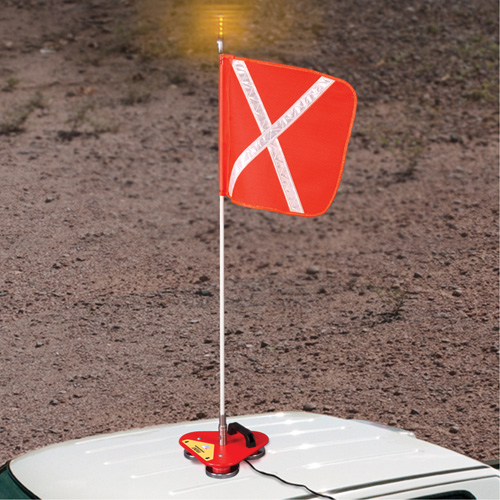 Support porte-drapeau Safety Whip, Fixation Aimant Distribution Jean Lapalme