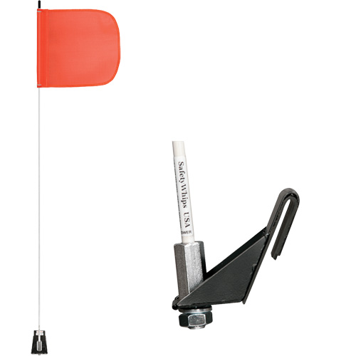 Tiges de s&eacute;curit&eacute; pour travaux l&eacute;gers Safety Whip, Fixation Fen&ecirc;tre, Hauteur 5', Orange Distribution Jean Lapalme
