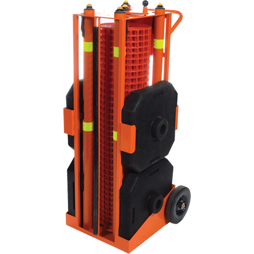 Portable Safety Zone, 100' L, Steel, Orange Distribution Jean Lapalme