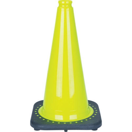 C&ocirc;ne de signalisation de premi&egrave;re qualit&eacute;, 18", Vert lime Distribution Jean Lapalme