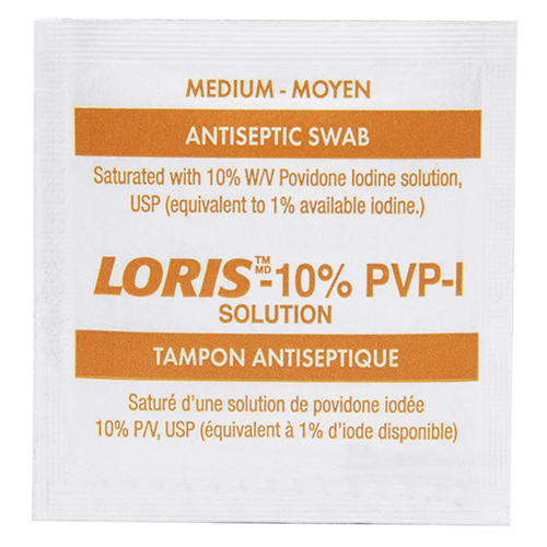 Traitement de pr&eacute;paration a&agrave; la povidone iod&eacute;e, Serviette, Antiseptique Distribution Jean Lapalme