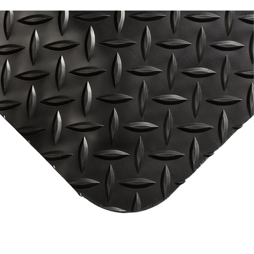 Tapis Smart No 497, Losange, 4' x 10' x 1", Noir, PVC/Ur&eacute;thane Distribution Jean Lapalme