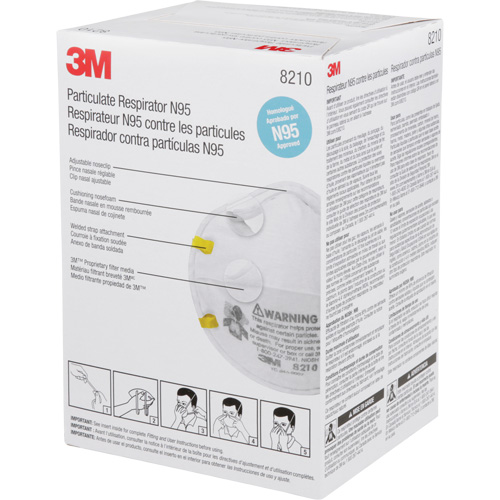 Respirateurs contre les particules 8210, N95, Certifi&eacute; NIOSH Distribution Jean Lapalme