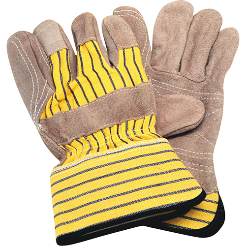 Gants d'ajusteur avec paume double, Grand, Paume en Cuir de vache refendu, Doublure en Coton Distribution Jean Lapalme
