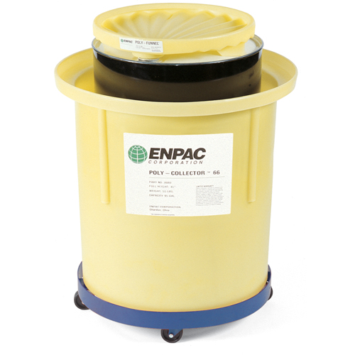 Poly-Collector 66 avec baril en acier, 32,5" dia. x 42" h, Cap. de d&eacute;versement 70 gal. US Distribution Jean Lapalme