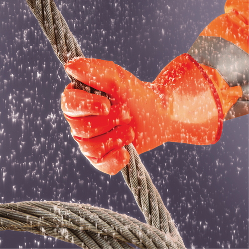 Polar Grip&reg; 23-700 Gloves, 9/Large, PVC Coating, Nylon Shell Distribution Jean Lapalme
