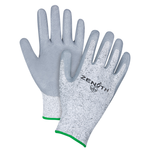 Gants &eacute;lastiques sans coutures r&eacute;sistants &agrave; la coupe, Taille Moyen/8, Calibre 13, Rev&ecirc;tement Nitrile, Enveloppe en PEHP, ANSI/ISEA 105 niveau 2/EN 388 niveau 3 Distribution Jean Lapalme