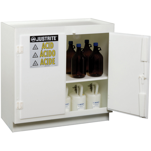 Solid Polyethylene Acid Cabinets, 6 x 0.66043 Gal., 36" x 35.75" x 21.75" Distribution Jean Lapalme