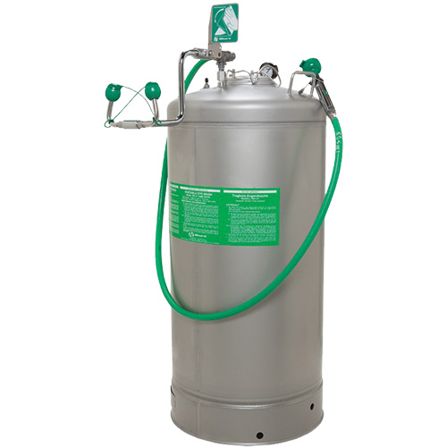 Stations portatives de douche oculaire, Pressuris&eacute;, Capacit&eacute; 37 gal., Conformit&eacute; ANSI Z358.1 Distribution Jean Lapalme