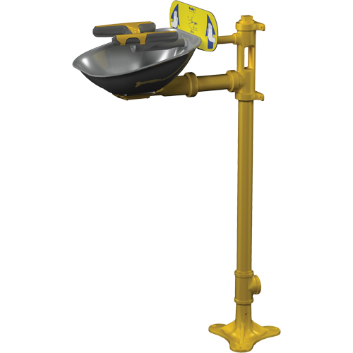 Halo Face/Eyewash Stations, Pedestal Installation, Stainless Steel Bowl Distribution Jean Lapalme