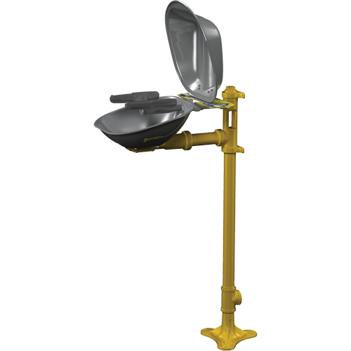 Halo Face/Eyewash Stations, Pedestal Installation, Stainless Steel Bowl Distribution Jean Lapalme