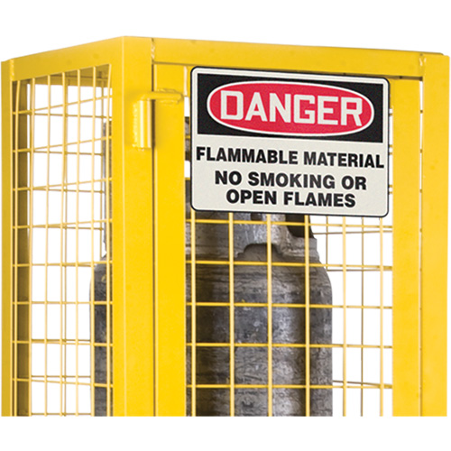 Armoire de s&eacute;curit&eacute; pour cylindres de gaz conforme aux normes de la CSA, nbre de bouteilles: 2, 17" , 17" , 69" , Jaune Distribution Jean Lapalme